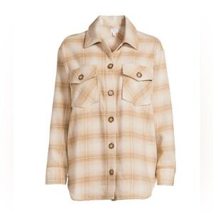 Time and Tru Women's Button Down Shacket wit Flap Pockets XXXL (22)